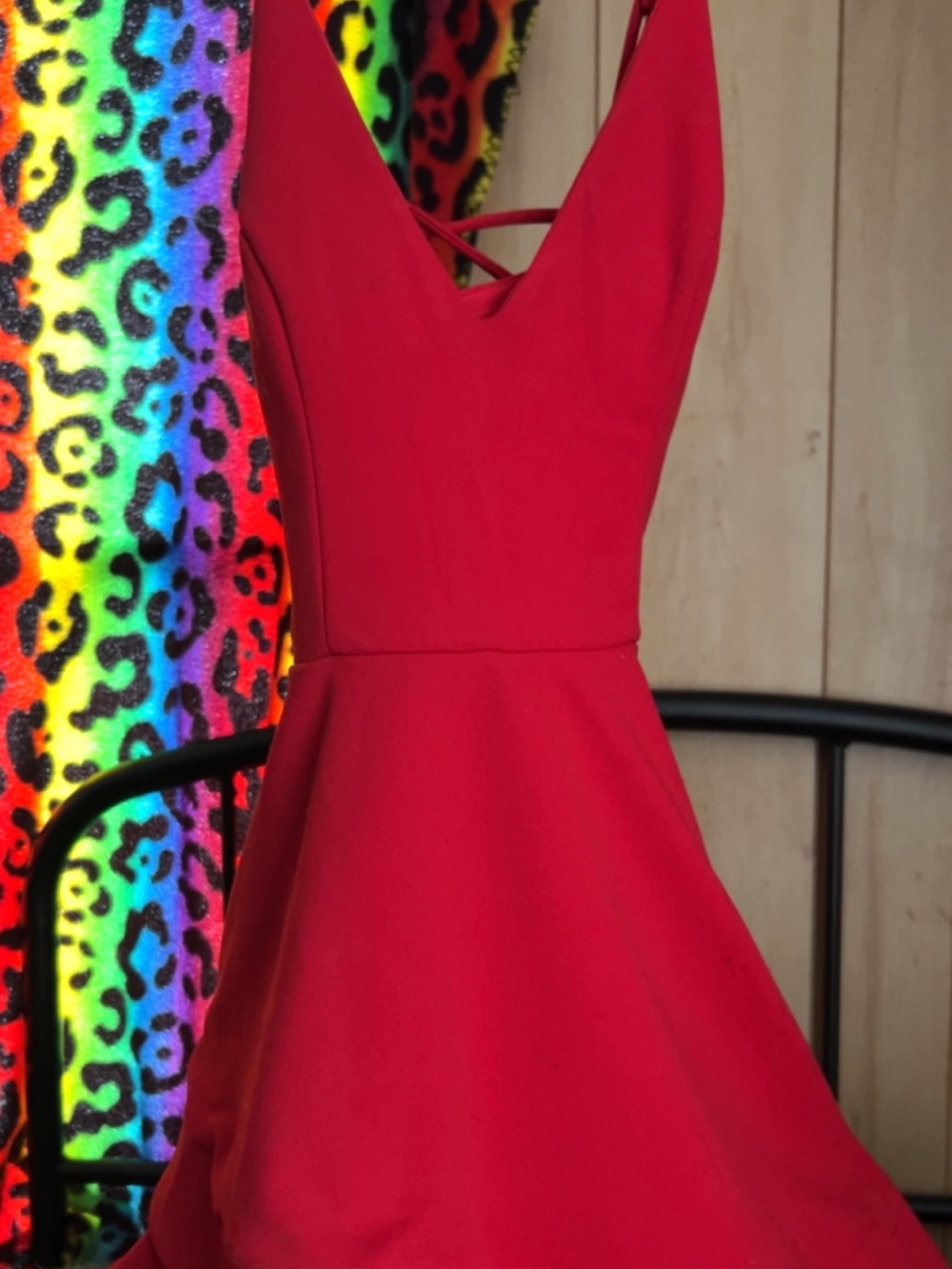 Windsor Vibrant Red Dress with Strappy Detail